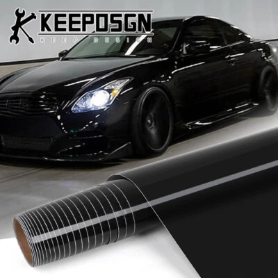 For Infiniti GLOSS BK Car Paint Protect Vinyl Wrap Film Sticker Decal Sheet Roll - Image 1 of 4
