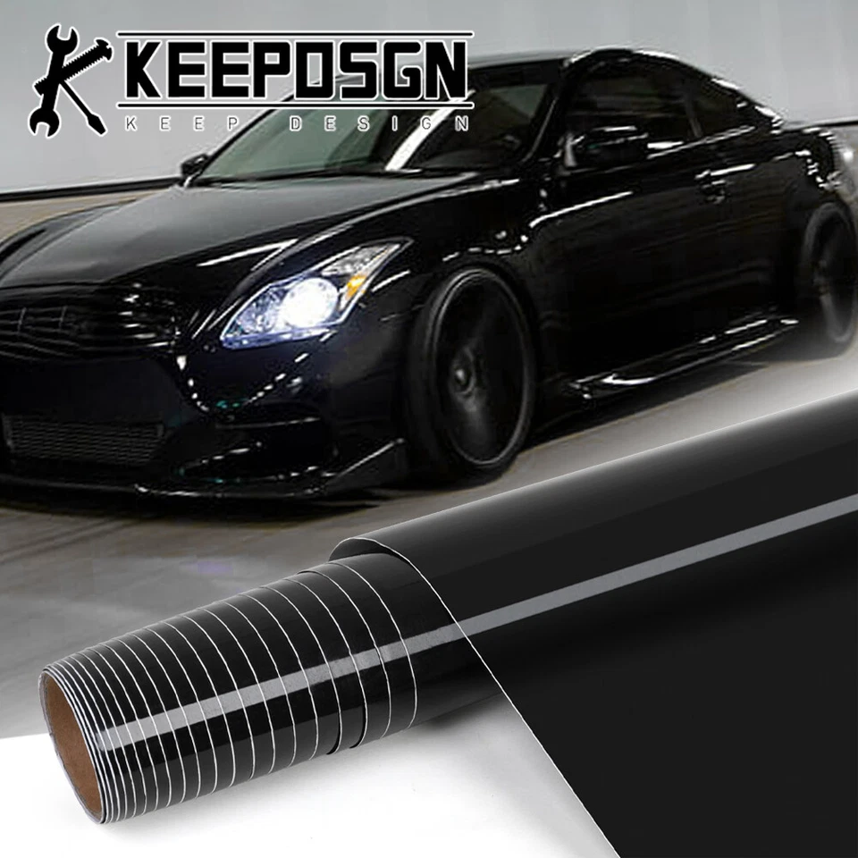 For Infiniti GLOSS BK Car Paint Protect Vinyl Wrap Film Sticker Decal Sheet Roll Foto 1 de 4