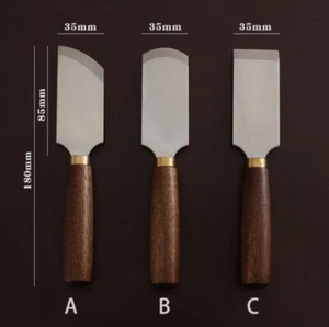 Leder Handwerk Walnuss Holzgriff japanischer Stil Cutter Schärfmesser Werkzeug - Bild 1 von 27