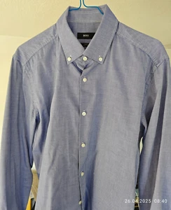 Camicia HUGO BOSS taglia 40 slim fit blu "Jans" - Foto 1 di 6