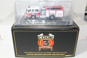 CODE 3 COLLECTIBLES Baltimore County, MD. Fire Dept. American Lafrance Engine 71 - Imagen 1 de 3