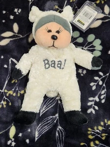Baa - Bara The Lamb Bear DOB 26.4.02 Great condition With Beanie Kids Tag - Picture 1 of 3