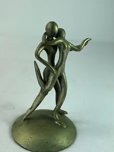 Vintage Modernist Metal Dancers Figures Sculpture   - Picture 1 of 9