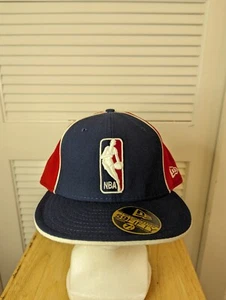 NWS Vintage New Jersey Nets NBA Logoman New Era 59fifty Pinwheel 7 3/4 MUSA - Picture 1 of 11
