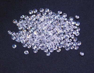 4 MM Lab Created White C.Z Round Cut Lot Loose Gemstone For Jewelry P-3417 - Image 1 of 4