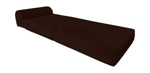 Sleeper Chair Folding Foam Beds, Flip Sofa Bed Sit Sleep 6 x 24 x 70 Brown - Picture 1 of 6
