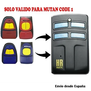 HR2 MD7 MANDO DE GARAJE COMPATIBLE CLEMSA MUTANCODE 1 433 868 ROLLING CODE - Imagen 1 de 4