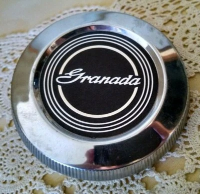 TAPA GAS FORD GRANADA USADA CROMO NEGRO MOTORCRAFT 7C14 PIEZA COCHE VINTAGE REDONDA. Foto 1 de 4