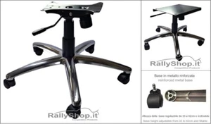 BASE GIREVOLE CON RUOTE per sedia - Foto 1 di 4