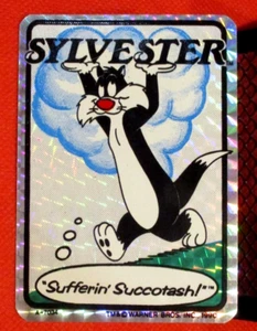 VINTAGE 1990 LOONEY TUNES VENDING MACHINE PRISM STICKER SYLVESTER - Picture 1 of 3