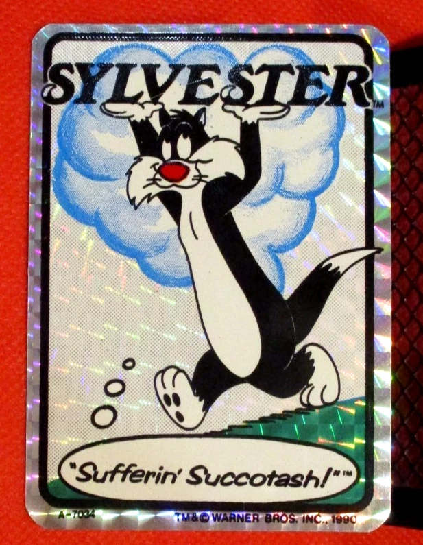 VINTAGE 1990 LOONEY TUNES VENDING MACHINE PRISM STICKER SYLVESTER - Image 1 of 3