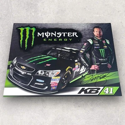 Foto autografiada de Kurt Busch NASCAR HAAS/MONSTER CHEVY SS #41 SHR MENCS Foto 1 de 2
