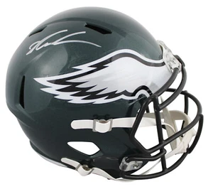 Von Jalen Carter signierter EAGLES FULL SIZE SPEED REPLICA HELM BECKETT ZEUGE - Bild 1 von 3