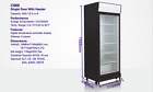 Brand New  Igloo 540Litre  Commercial Upright Display  Fridge  Low Electric Use