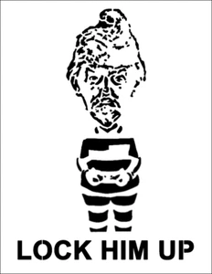Trump Lock Him Up Prison Suit 8.5" x 11" Custom Stencil FAST FREE SHIPPING - Picture 1 of 1