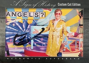 ELTON JOHN A Sign of History Custom Cut Autograph Signed Trading Card Rocket Man - Picture 1 of 2