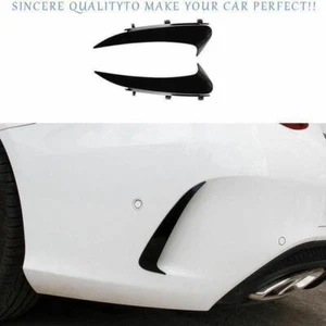 For Benz C-Class W205 15-21 Black Rear Bumper Lip Diffuser Splitter Fins Replace - Picture 1 of 16