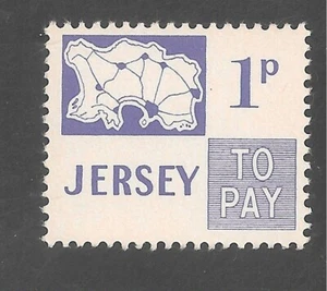 Jersey #J8 (D2) VF MNH - 1971 1p Map of Jersey - Postage Due - Picture 1 of 1