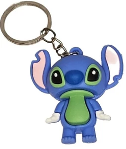 Cute Animated 3D Rubber Silicone Disney Lilo & Stitch Keyring UK Seller Free P&P - Picture 1 of 6