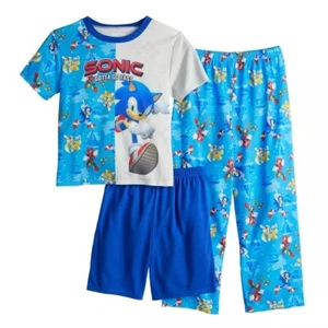 Sonic The Hedgehog 'Gotta Go Fast' 3-PiecePants, Shorts Pajama Set - Picture 1 of 4