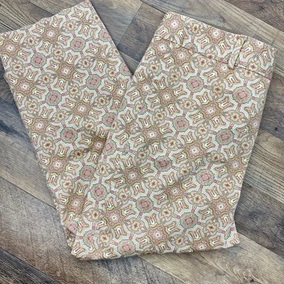 Pantalones para mujer Talbots rosa tostado chino recortados elásticos 12P Cottagecore Chic costero Foto 1 de 4