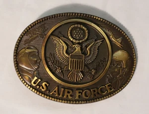 NWOT Montana Silversmiths Brass Belt Buckle U.S. Air Force - Picture 1 of 3