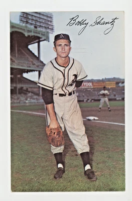1953 -55 Dormand Post Card Postcard Bobby Shantz Kansas City Athletics Nice! - Image 1 of 3