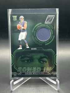 Caleb Williams 2024 Panini Zenith ZONED IN Rookie RELIC #ZI-CWS Chicago Bears - Picture 1 of 2