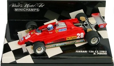 Model Car Ferrari 126 C2 F1 Pironi 1982 Diecast Minichamps 430 820028 1:43rd - Image 1 of 4