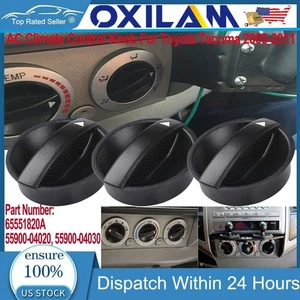 3PCS Control Knob of Heater A/C Temperature HVAC Fan for 2005-2011 Toyota Tacoma - Picture 1 of 12