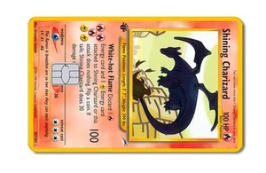 Pokemon Shining Charizard Debit Credit Card Skin Decal Sticker Small Chip. - Picture 1 of 3