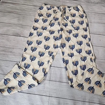 NWOT Hanna Andersson Hanukkah Menorah Sz S PJ/Lounge Pants - Image 1 of 4