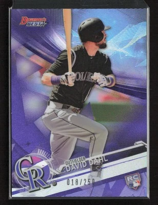 2017 Bowman's Best #11 David Dahl Purple Refractor #/250 RC - Image 1 of 2