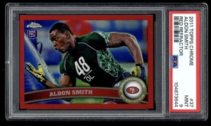 2011 Topps Chrome #37 Aldon Smith Rookie Red Refractor SSP /25 RC PSA 9 Mint - Picture 1 of 2