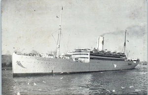 S. S. Drottningholm, Swedish American Line, Gothenburg, Sweden Postcard c1946 - Picture 1 of 2