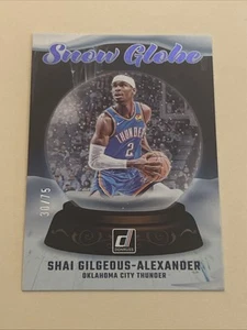 2024-25 Donruss Shai Gilgeous-Alexander Globo di neve blu inverno #30/75 THUNDER - Foto 1 di 2