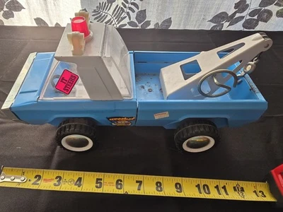 Camión de remolque Buddy L de acero prensado azul años 70 Foto 1 de 4