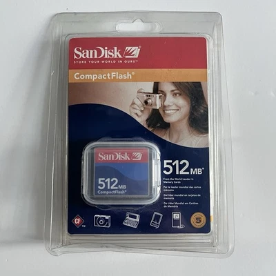 SanDisk 512 MB CompactFlash Memory Card (SDCFB-512-A10) - Image 1 of 4