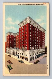 Des Moines IA-Iowa, Hotel Fort Des Moines, Advertising Souvenir Vintage Postcard - Picture 1 of 2