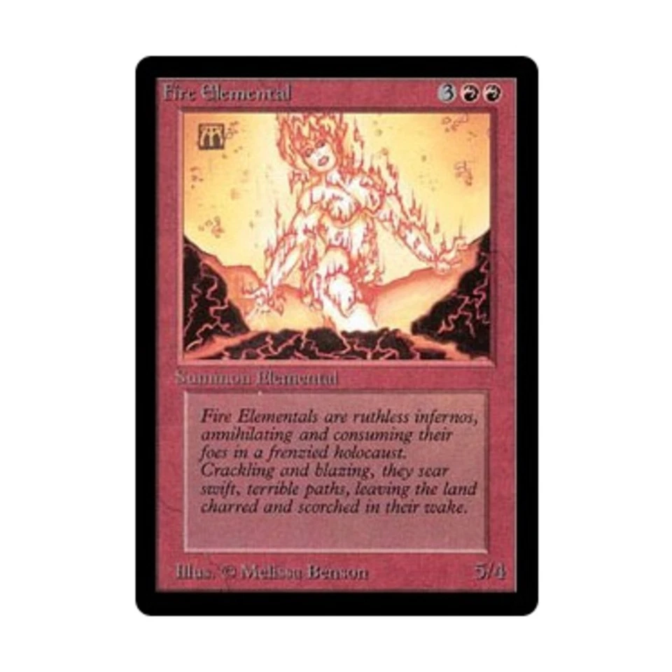 WOTC MtG Beta Fire Elemental (U) VG- - Image 1 of 1