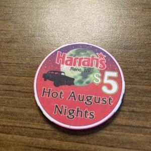 $5 harrahs   Hot August Nights 1996 casino chip obsloete - Picture 1 of 2
