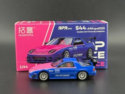 Pop Race xcartoys Mazda RX7 FC3S RE Amemiya APAxpo 2025 PR640396 1/64 - Image 1 of 4
