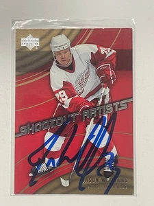 Detroit Red Wings JASON WILLIAMS Signed Card - Picture 1 of 1