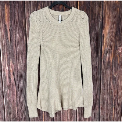 Athleta женщин Sierra ворота туника свитер шерстяная смесь слоновой кости бежевый размер средний - Изображение 1 из 4