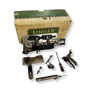 Singer 121795 Buttonhole Attachment w/ Ruffler Foot & Extras, Box - Vintage - Picture 1 of 17