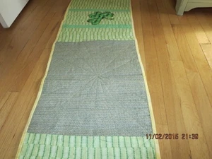 MACHINE QUILTED  SHAMROCK TABLE RUNNER--80" X 18"--#SP 2-2 - Picture 1 of 24