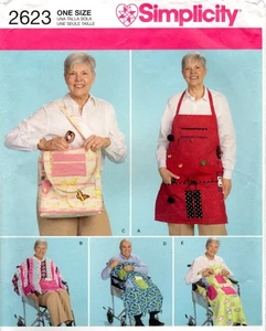 FIDGET APRON Wheelchair BLANKET Tote Simplicity 2623 Sewing Pattern UNCUT ©2009 - Picture 1 of 4