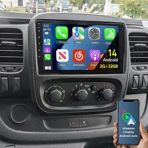 64GB CarPlay Für Opel Vivaro B Renault Trafic 3 CarPlay Autoradio Android 14 GPS - Bild 1 von 18