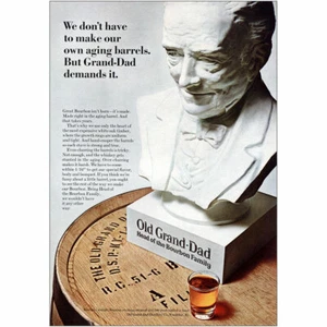1967 Old Grand Dad: Own Aging Barrels Vintage Print Ad - Picture 1 of 1