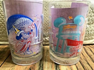 2 Walt Disney World EPCOT Remember The Magic 25th Anniversary. GLASS 1996 - Picture 1 of 11